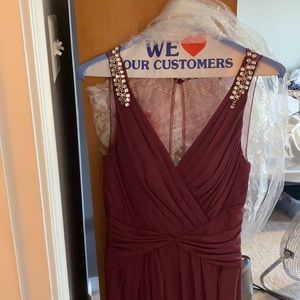 Wine colored prom dress
